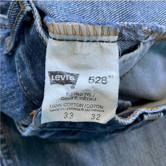 Levi’s 528 Men Size 33 x 32 Metro Fit 100% Cotton Medium Wash - Picture 8 of 9